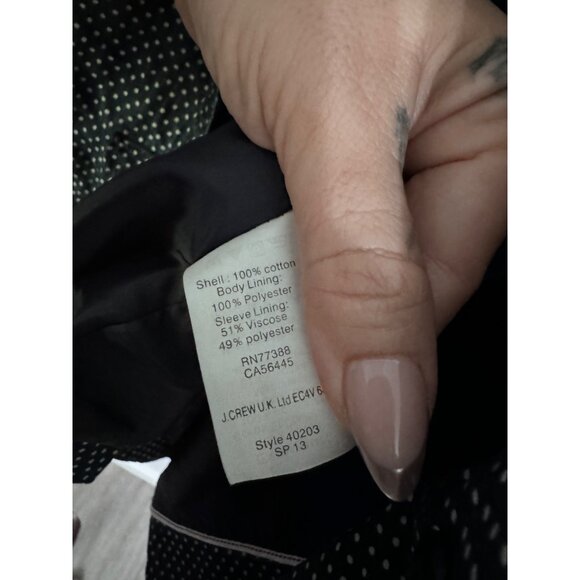J.Crew schoolboy blazer polka dot size 0 twee coquette light academia collegiate - Picture 5 of 6